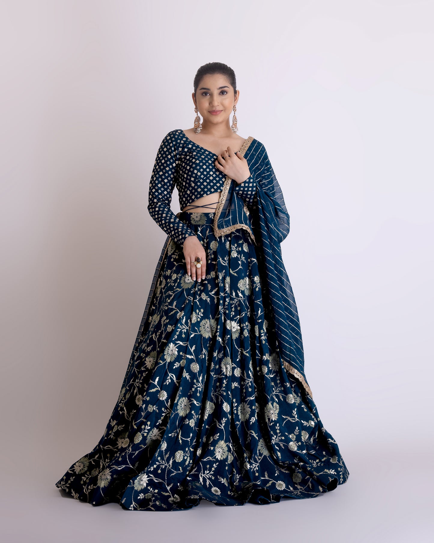 Chanderi brocade lehenga