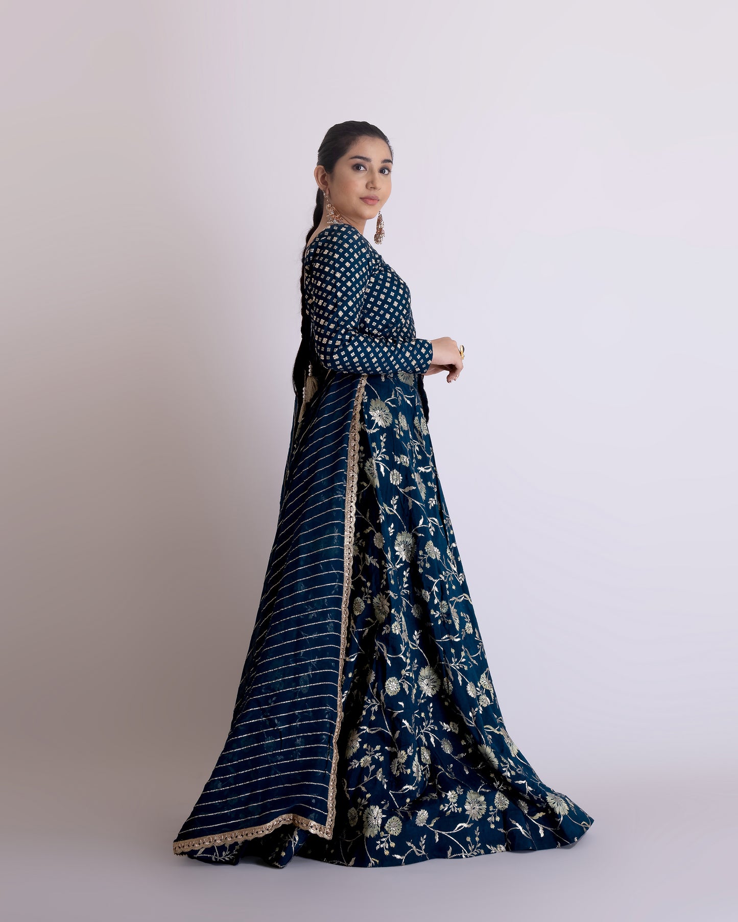 Chanderi brocade lehenga