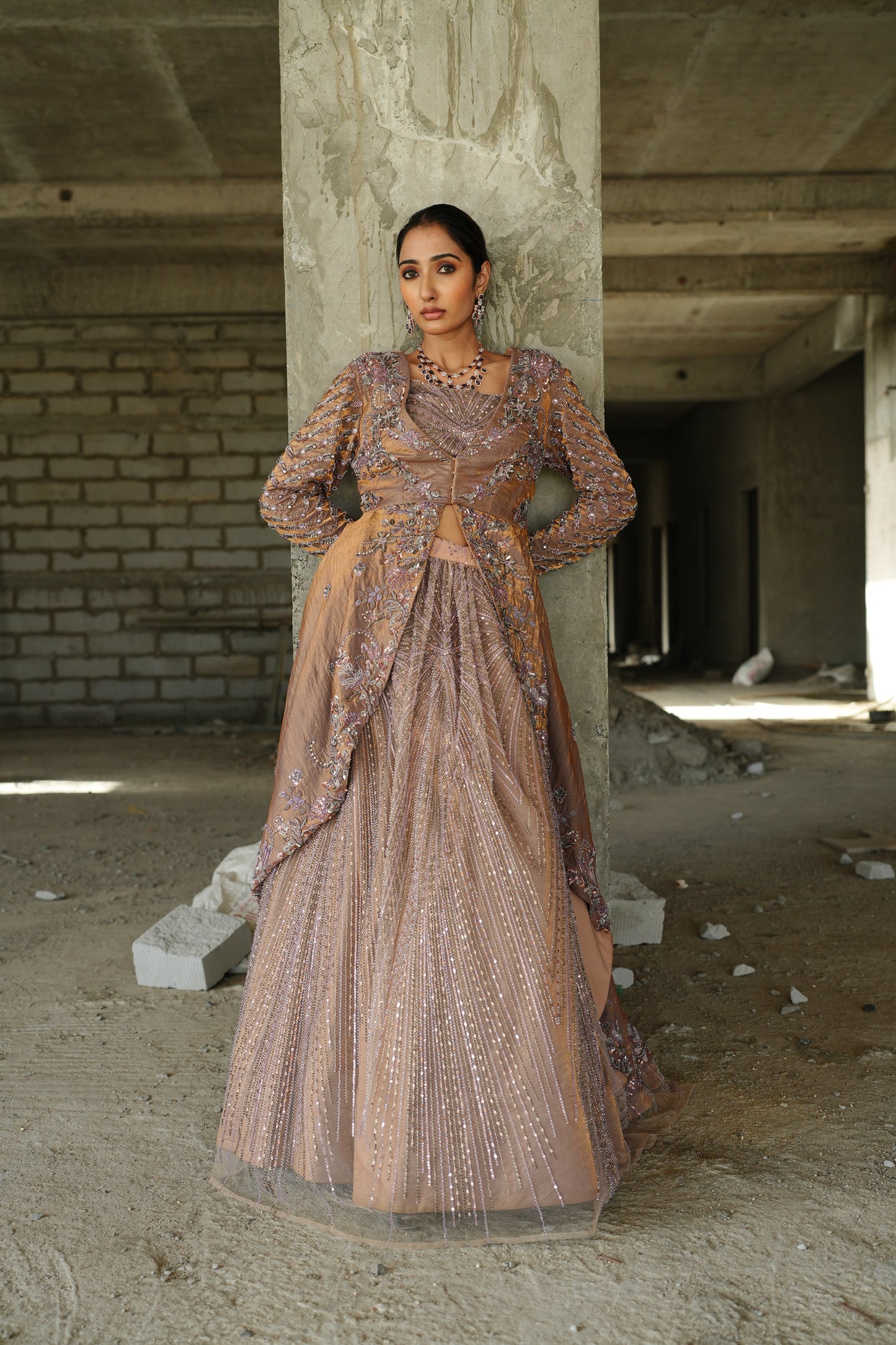 Amethyst Jacket Lehenga